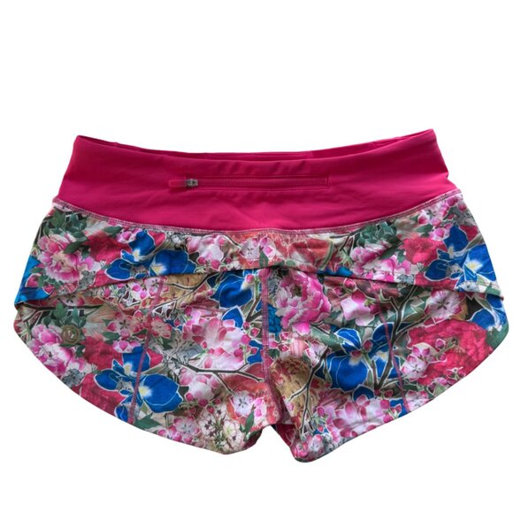 Lululemon multicolor floral Seawheeze 2018 speed up shorts size 4 - Picture 3 of 6